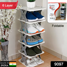 Free-standing 6-layer shoe rack, entryway use