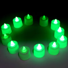 Green flameless LED tealight candle