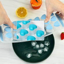 18-cube heart-shaped ice tray with flexible bottom