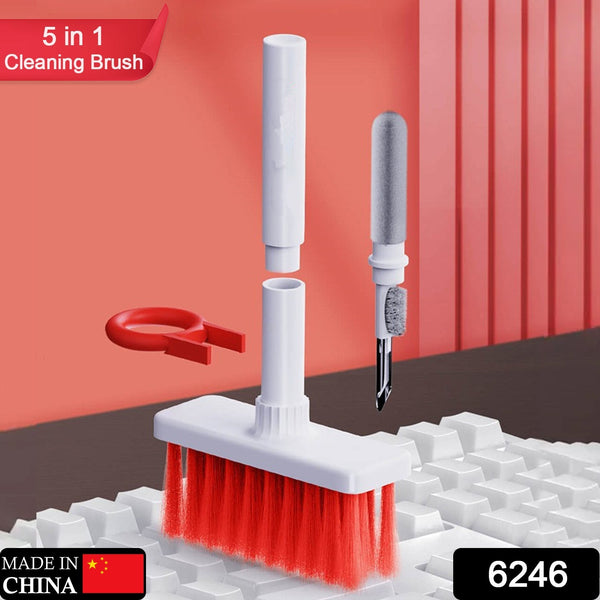 Multi-function cleaning brush with keycap remover and duster for computers