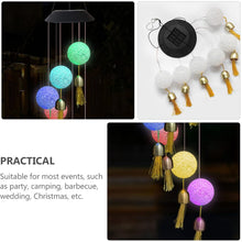 Solar LED wind chime for patio and garden