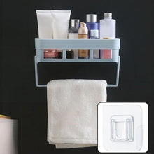 Versatile wall shelf for storage, kitchen and bath.